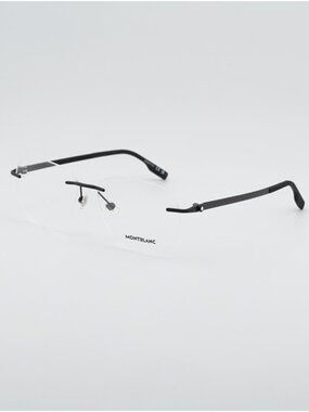 Montblanc MB0186O 001 Eyeglasses Black 56mm Round Frame